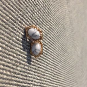 Marble design earrings